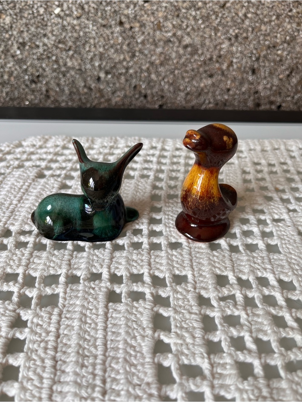 Mini blue mountain pottery Animal Figurines